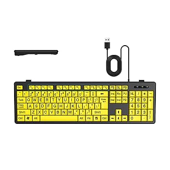Amazon.co.jp: 104Keys 大型プリントコンピュータキーボード高速